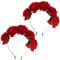 Lot de 2 bandeaux à fleurs de roses - Accessoires pour cheveux - Pour fête d'anniversaire de fille, cosplay, carnaval, fête, plage, vacances