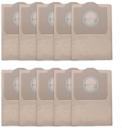 Puupaa Sacs d'aspirateur réutilisables pour TC-VC 18/15 Li-Solo, 1820 S, 1820 SA, 18/20 Li S-Solo (10 pièces)