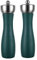 Gevvnss 8 Inch Salt and Pepper Grinder Set of 2,Wooden Salt and Pepper Mill with Adjustable Coarseness Ceramic Rotor,Manual Salt Grinder Refillable for Home Kitchen Use,Dark Green