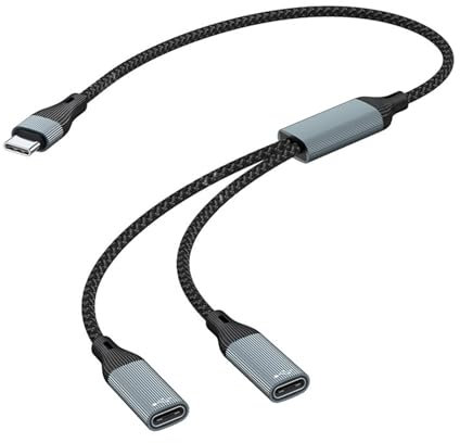 Hub adattatore splitter femmina USB C resistente all'usura per laptop, tablet, telefono, console di gioco, dispositivi di trasferimento dati