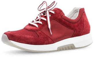 Gabor Damen Low-Top Sneaker, Frauen Halbschuhe,sportlich,straßenschuhe,Strassenschuhe,Sportschuhe,Freizeitschuhe,Turnschuhe,red,43 EU / 9 UK