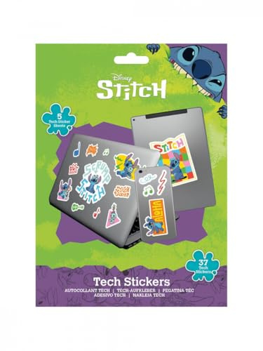 Pyramid International Lilo & Stitch (Best Buds) Adventures Tech Stickers, Set of Stickers for Laptops, Mobile Phones and Tablets