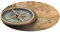 Waschbarer runder Teppich, kleiner Kreis, 91 cm und 6 cm Durchmesser, alter Kompass, bedruckt, Korallensamt, rutschfeste Bodenmatte für Fußmatte, Eingangsbereich, Schlafzimmer, Waschküche, Dekoration