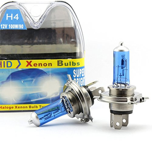 Krtopo 2 x Auto H4 100W Scheinwerfer Halogen Bulbs Weiß Für Nebel lampe Xenon HID Bulbs 12V