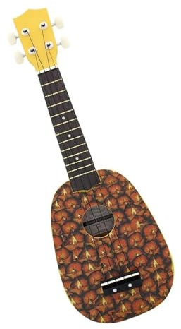21 Zoll Ukulele Ananas Obst Hawaiian Gitarre Musikinstrument 4 Saiten Linde Ukulele Sopran Gitarre Tuner Capo Ukulele Set(A)