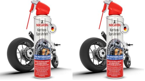 NIGRIN Keramik, Ketten-Sprühfett, 400 ml, vollsynthetisch, schützt vor Verschleiß, minimiert Leistungsverluste (Packung mit 2)
