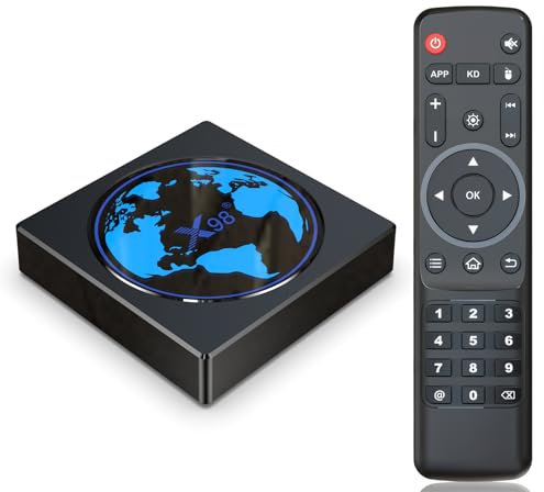 Android 11.0 TV Box 2025, LEFFOT X98 Mini 4K UHD Boitier Android TV, 4GB RAM + 64GB ROM, Smart TV Boitier with HDR10, 2.4G & 5G WiFi 5, BT 4.0, 100M Ethernet, Amlogic S905W2 Quad Core Arm Cortex A35
