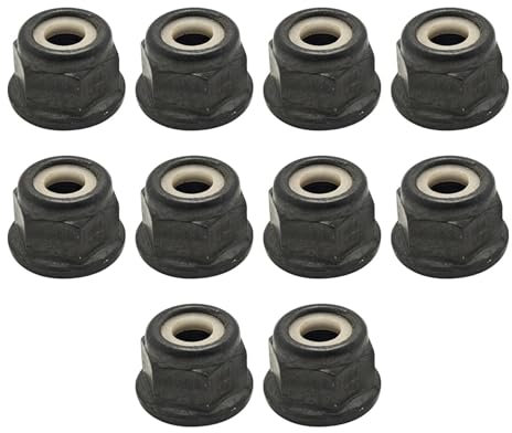 10 pezzi 10 mm x 1,0 LH Filettatura Lama Collare Dado for Stihl FS86 FS87 FS87R FS88 FS90 FS120 FS200 FS250 Decespugliatore Parte