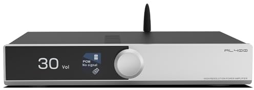 SMSL AL400 All-in-One Hi-Fi Decoder/Preamp/Phono Power Amp, chip CS43131, per cartuccia MM & MC, ingresso RCA/BT/USB/Opt/coassiale/HDMI eARC/Phono, per giradischi/TV/altoparlanti HiFi/Home Theater