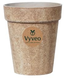 Vyveo - Blumentopf Heritage - 50x62 - Braun (Retro) - Blumentopf für den Innen- und Außeneinsatz - Übertopf - Pflanztopf - Pflanzgefäß