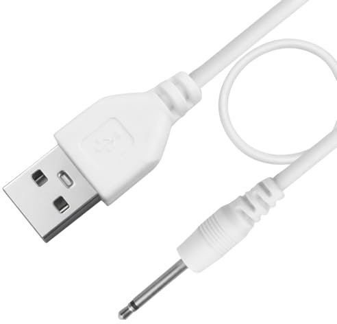 Rivvra USB to 2.5mm DC Charger Cable, 3.3ft (1m) Replacement Power Cord with Pure Copper Core for Devices Using 2.5mm DC Charging Port, White