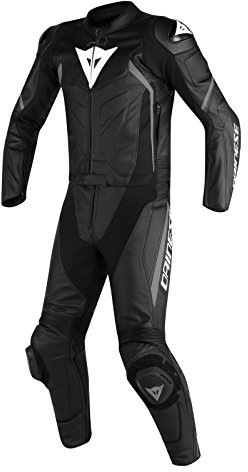 Dainese-AVRO D2 2 PCS Kombi, Schwarz/Schwarz/Anthrazit, Größe 52