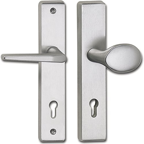 SH-Wechselgarnitur RIVA Knopf gekr., ohne Kzs., silber, 50 x 247 x 15