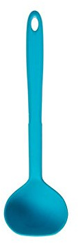 Kochblume Schöpfkelle S | Premium-Silikon | Hitzebeständig | Spülmaschinenfest | 26cm | Farbe: türkis
