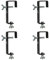 4 x Black 50mm Hook G Clamp Lighting Support Truss Theatre Disco DJ Rigging