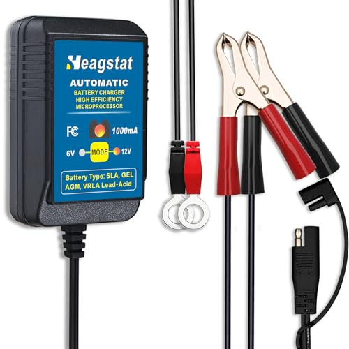 JIAOO Car Battery Charger Lntelligent 6V 12V 24V car battery charger Charges Car and Motorcycle Batteries (blue)