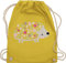 Turnbeutel Rucksack - Ostergeschenk Ostern - Süßer Igel Frühlingstiere mit Blumen - Unisize - Gelb - baumwolle beutel stoff baumwoll kordel stoffbeutel kordelzug als kita wäschebeutel