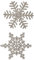 CHICCIE 14 Set Deko Schneeflocken Anhänger Silber Glitzer 15cm - Schneeflocke Weihnachtsstern Eiskristalle Weihnachtsdeko