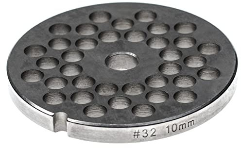 vhbw Lochscheibe Gr. 32 für Fleischwolf - Lochdurchmesser 10mm, 13,4mm Bohrung, Edelstahl