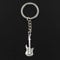 JLZK Mode 30Mm Porte-clés en Métal Porte-clés Porte-clés Antique Couleur Argent Guitare Électrique 36X12Mm Pendentif