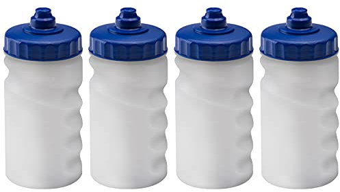 Foxberry 300ml Children's Small Reusable Water Bottles - 4 Pack - Hands Free Lid - Spill Proof - Leakproof Spout - BPA Free - Dishwasher Safe - Sports - School - Clubs