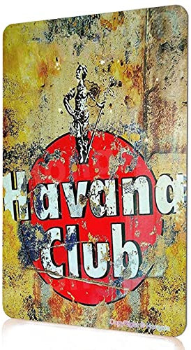 HONGXIN Havana Club Poster Blechschild Dekoschild Retro Poster Metall Plakat Vintage Türschilder Deko Schild Blech Kunst Schilder Hof Bar Cafe Geschenk 20X30cm