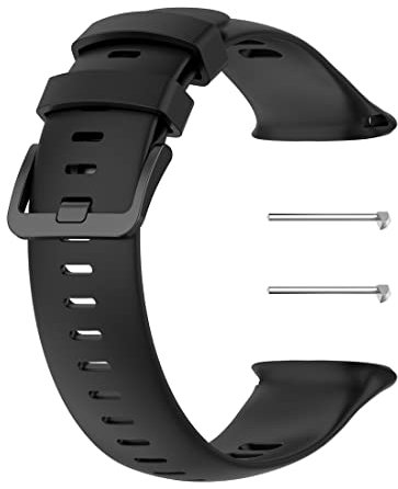 Yoobuu Silikon Armband Kompatibel mit Polar Vantage V2, Einstellbar Sport Band Ersatzband für Polar Vantage V2 Frauen Männer (Schwarz)