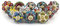 Craft Trade Door Knobs for Drawers Assorted Multicolor Ceramic Cabinet Pull Handle for Kitchen Cupboard Wardrobe Dresser Decorative Furniture Hardware Multicolor - Pack of 12