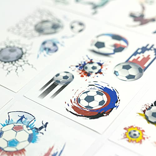 Toyseum 30 x Football Tattoo Sheets for Kids (160 Tattoos), Premium Party Bag Fillers, Pack of 30 Sheets