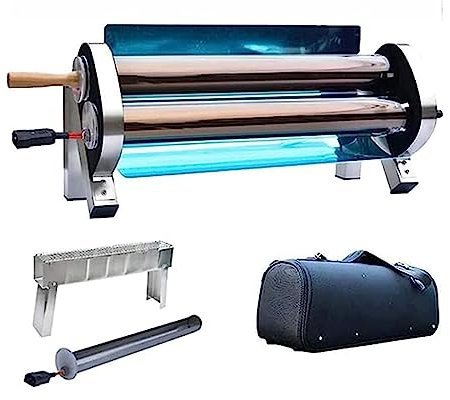 ALSUP Cuiseur Solaire Portable 2,6L Cuiseur Solaire sans fumée Cuiseur Solaire Puissant Barbecue Solaire d'extérieur Four de Camping à Double Tube,tripleuse