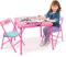 Minnie Mouse Kids Table & Chairs Set for Kid and Toddler 36 Months Up To 7 years, Includes: 1 Table (24L x 24W x 20H), 2 Chairs (13L x 13.5W x 21H) Weight Limit: 70 lb