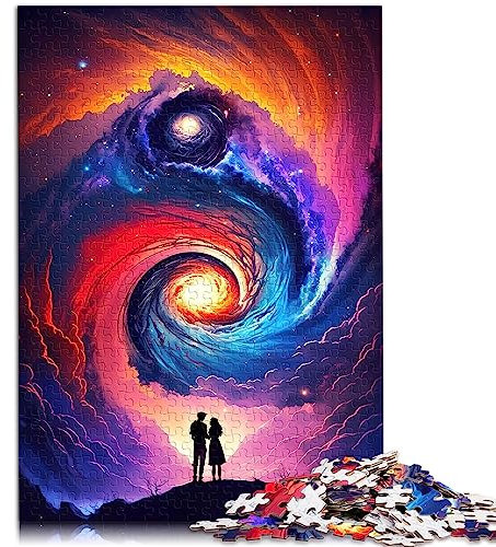 Puzzle für Erwachsene, intergalaktisches Paar, 1000 Teile, für Erwachsene, für Erwachsene und Kinder ab 12 Jahren, Papppuzzles, tolles Geschenk für Erwachsene, Größe: 26 x 38 cm