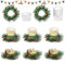 Porte-Bougies de Noël Porte-Bougies à Réchaud : Hewory Set de 8 Bougeoirs en Verre Transparent avec Anneau en Forme de Couronne, Bougeoirs pour Bougies Chauffe-Plat, Bougeoirs pour Bougies Votives