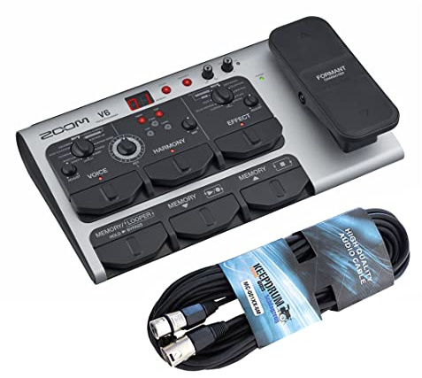 Zoom V6-SP Vocal Prozessor Effektgerät für Gesang + keepdrum XLR-Kabel