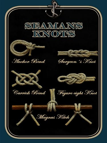 Blechschild 30x40 Seamans Knots Seemannsknoten Wand Deko Cafe Sammler Geschenk