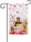 Pitbull Red Nose Dog Drive a Car Valentines Garden Flag Love Hearts Happy Valentine's Decorative Banner for Yard Outside Patio Double Side 12.5X18 Inch