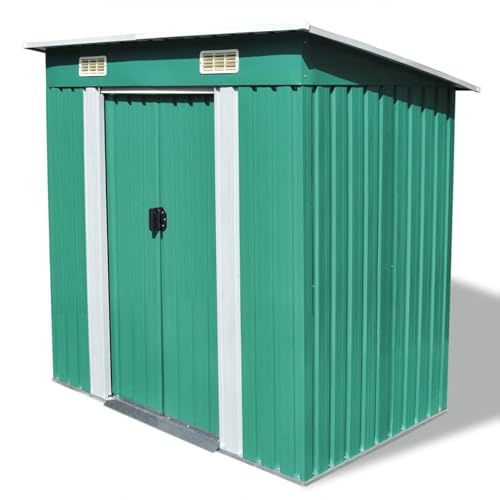 Gecheer Abri de jardin en métal vert type 1