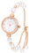 Silverora Uhren Damen Klein Perlen: 3ATM Wasserdicht Analoge Quarz Damenuhren mit Künstliches Perlenarmband Exquisite verstellbare Armbanduhr Geschenke für Frauen Roségold