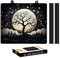 KitchenRaku Hob Cover, Electric Hob Covers, Ceramic Hob Covers, Induction Hob Covers, Glass Hob Covers, 61x53cm Hob Covers for Electric Cookers to Protect from Scratches (Stars and Trees Pattern)