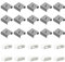 INNOVATE 15 morsetti di montaggio – 10 tappi terminali di cui 5 X con passacavo grigio clip di fissaggio per profilo in alluminio, guide LED in alluminio, canale in alluminio, materiale di montaggio