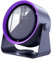 Ventilatore da tavolo oscillante ricaricabile, senza pale, con display a LED a 5 velocità, montaggio a parete, per casa, ufficio, cucina (viola)