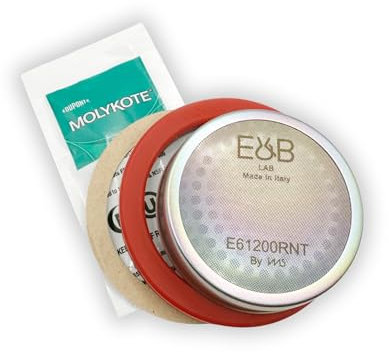 IMS Precision Duschwand für E61 Espressomaschinen von E&B, Lab E61200RNT. Nanotech, verstärkt, inkl. Cafelat-Dichtung, 8 mm, Silikonfett, Papierscheibe