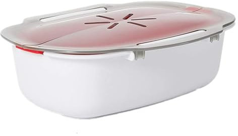 MEMEM Vaporizador De MicroondasVaporizador De Microondas Vaporizador De Plástico con Tapa Pescado Carne Verduras Vaporizador De Alimentos Horno Asador Herramientas De Cocina Herramientas De Cocina