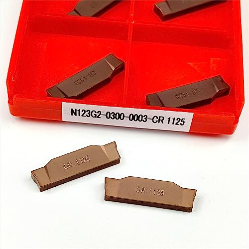 10 stücke Schneiden Metall Werkzeug N123G2-0300-003-CR1125 Fräser Drehen Werkzeug Drehmaschine Hartmetall Einfügen CNC Harte Legierung Klinge