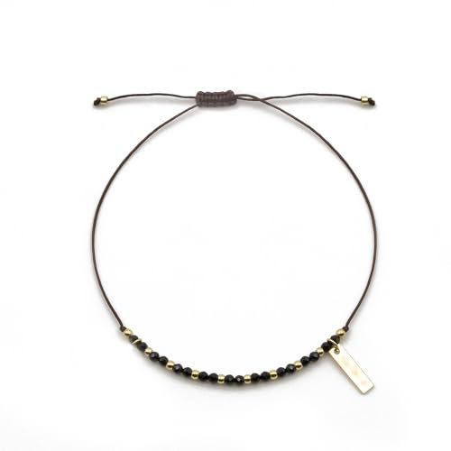 Générique Bracelet à perles Fin et Élégant pour Femme - Cordon Ajustable avec perles, Design Minimaliste et Féminin, Idéal pour Cadeaux et Occasions Spéciales (CB05-07)