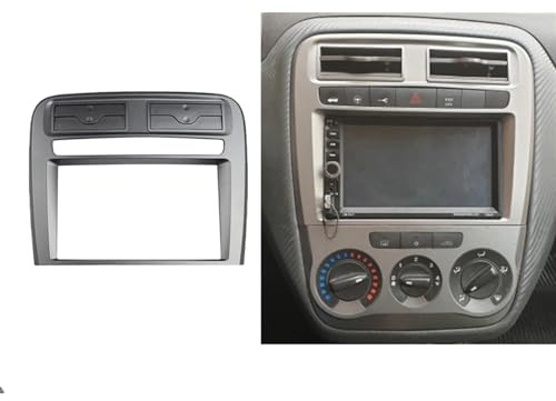 Autoradio Mascherina Telaio Adattatore nero Doppio 2 Din Autoradio Fascia/Fit for Fiat Grand Punto 2005-2009 Ruota Sinistra Dash Montaggio Installazione Trim Telaio stereo Kit elaio audio per auto
