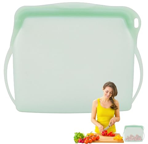Sacs de rangement en silicone pour aliments - Sacs de congélation en silicone réutilisables, sacs alimentaires | Sacs de rangement alimentaire anti-fuite de 1000 ml, sacs de conservation sur pied pour