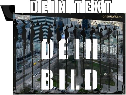 CashWall - Personalisiert Spardose mit Namen, Bild und Text | Wandspardose 365 Tage 2 Euro Kalender | Spardose Nicht zum Öffnen - Auszahlung bei Füllung | Zum Aufhängen - Für Erwachsene und Kinder