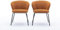 Samt Drehstuhl Esszimmerstühle 2er Set Luxus Orange Stühle für Wohnzimmer oder Schlafzimmer