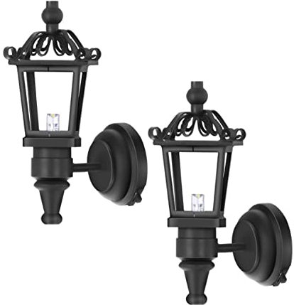 TOYANDONA 2stücke Mini Wandlampe Für Puppenhaus Dekorative Wandmontierte Lampe Für Miniaturmöbel Lifelike Accessory Für Miniatur-szenen Für Märchenhäuser